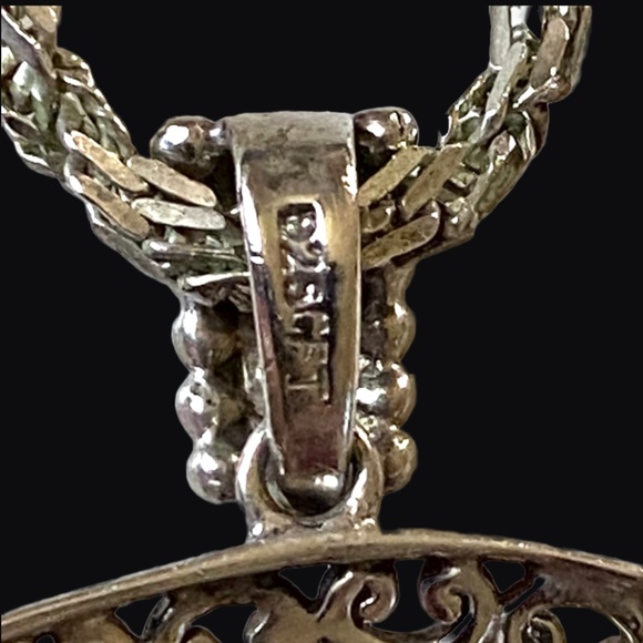 Sterling Silver Abalone Pendant and Rope Chain Necklace - Picture 7 of 9